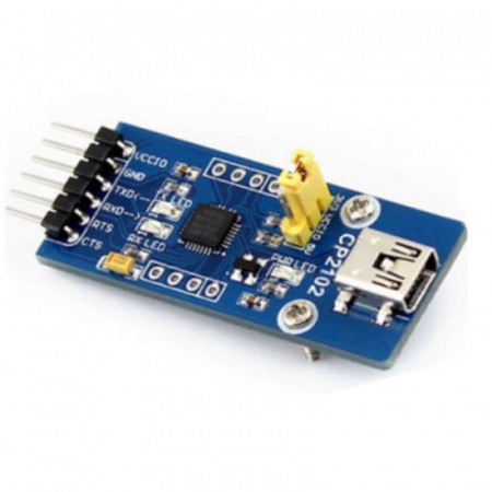 CP2102 USB UART Board [mini] Waveshare Electronics внешний вид корпуса CP2102 47x20.3mm