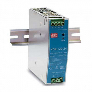 NDR-120-24 Mean Well внешний вид корпуса NDR-120 40x125.2x113.5mm