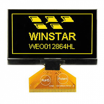 WEO012864HLPP3N00000 Winstar Display внешний вид корпуса OLED 60.5x37.0x2.15mm