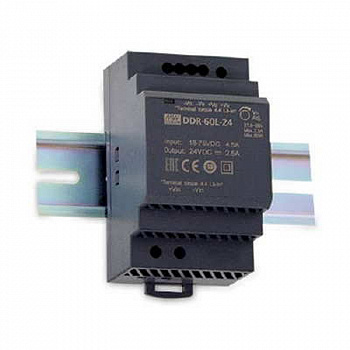 DDR-60L-24 Mean Well внешний вид корпуса DDR-60 52.5x90x54.5mm