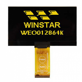 WEO012864KLPP3N00000 Winstar Display внешний вид корпуса OLED 73.0x41.86x2.15mm
