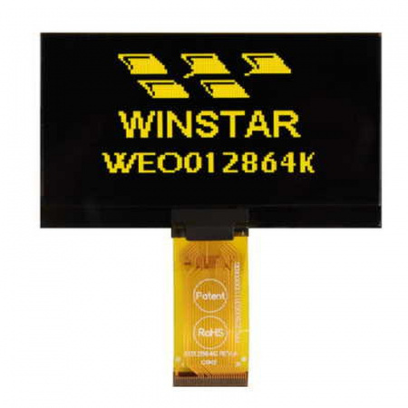 WEO012864KLPP3N00000 Winstar Display внешний вид корпуса OLED 73.0x41.86x2.15mm