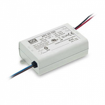 APC-25-500 Mean Well внешний вид корпуса APC-25 84x57x29.5mm