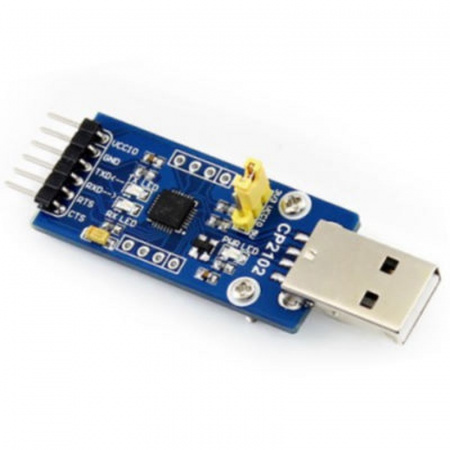 CP2102 USB UART Board [type A] Waveshare Electronics внешний вид корпуса CP2101 43.9x20.3mm