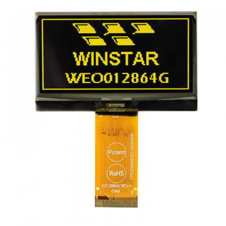 WEO012864GLPP3N00000 Winstar Display внешний вид корпуса OLED 60.5x37.0x2.15mm