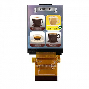 WF18FTLAADNN0# Winstar Display внешний вид корпуса TFT 34.0x45.83x2.65mm