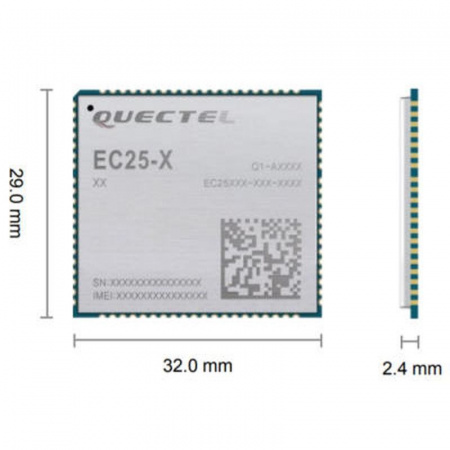 EC25EFA-512-STD Quectel Wireless Solutions внешний вид корпуса 