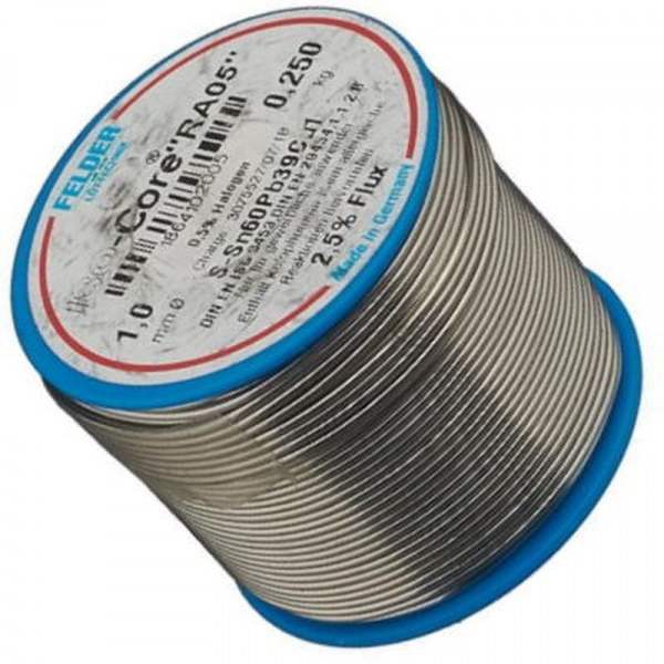 Sn60Pb38Cu2 RA05 1.0мм 250гр FELDER внешний вид корпуса 