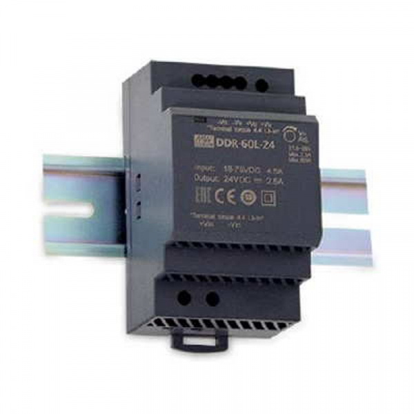 DDR-60G-12 Mean Well внешний вид корпуса DDR-60 52.5x90x54.5mm