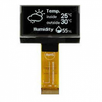 WEO012864ALAP3N00000 Winstar Display внешний вид корпуса OLED 42.04x27.22x1.45mm