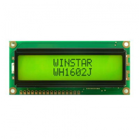 WH1602J-YYH-CTK# Winstar Display внешний вид корпуса LED 80.0x36.0x13.2mm