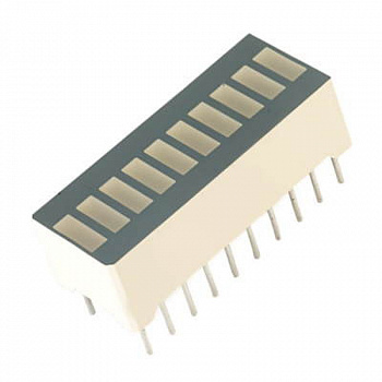 DC-10GWA Kingbright Electronics внешний вид корпуса LED TH 25.4x10.1x8.0mm