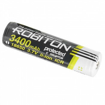 ACC 3.6V 3400mAh Li-NCR18650 PK1 Robiton внешний вид корпуса d19x70 mm