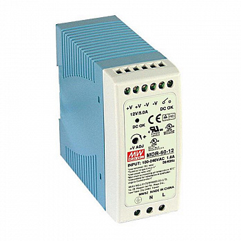 MDR-60-12 Mean Well внешний вид корпуса MDR-60 40x90x100мм