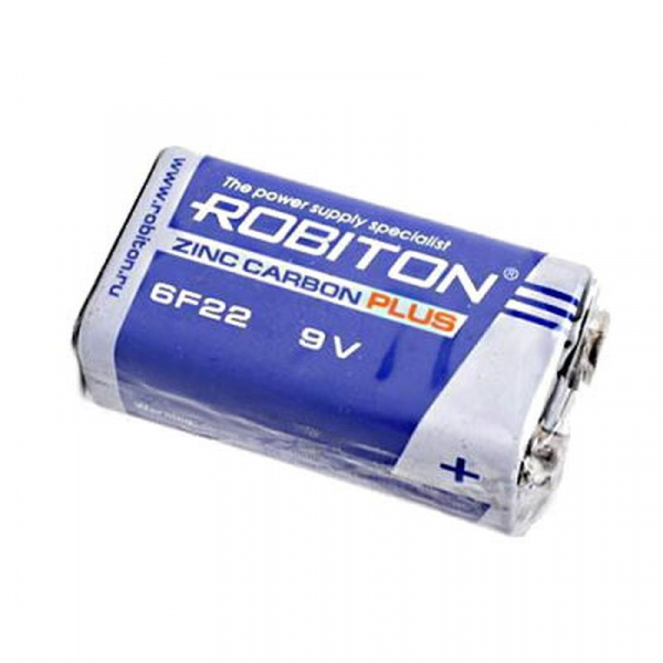 BAT [9V] ROBITON PLUS R-6F22-SR1 6F22 SR1 Robiton внешний вид корпуса 